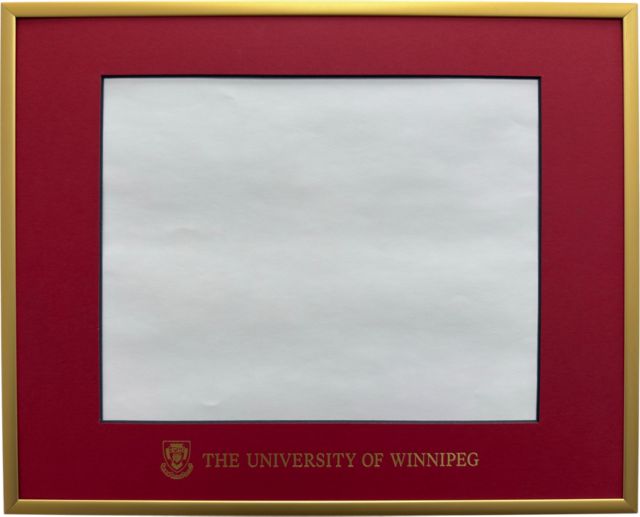 The University of Winnipeg 8.5 x 11 Gold Diploma Frame
