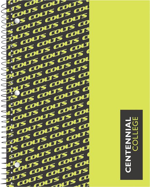 Centennial College Progress Campus 11x8.5 1 Subject Notebook