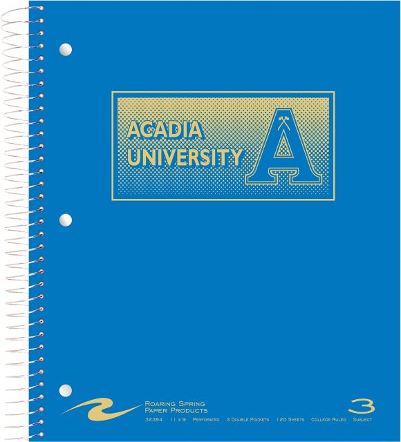 Acadia University 120 Sheet Notebook