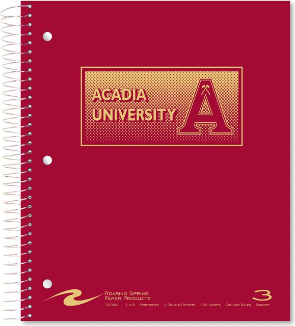 Acadia University 120 Sheet Notebook