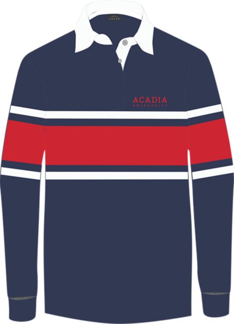 Acadia University Collared Rugby Long Sleeve Tee