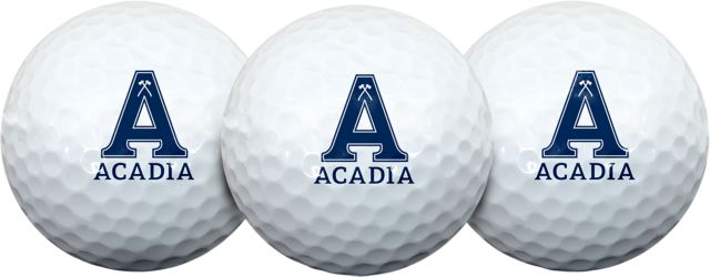 Acadia University Set of 3 Golf Balls
