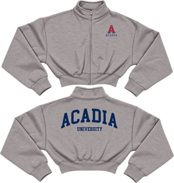 Acadia University Women's Cropped Mockneck Full Zip