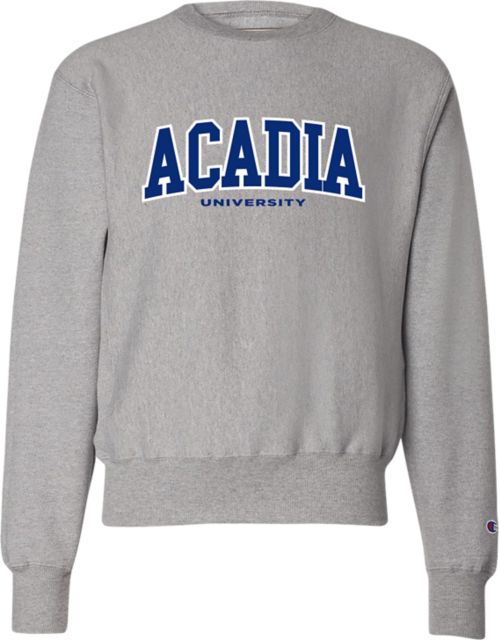Acadia University Reverse Weave Tackle Twill Crew Neck Shirt Extended Sizes