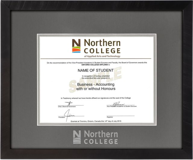 Northern College 15x18 Florentine Diploma Frame