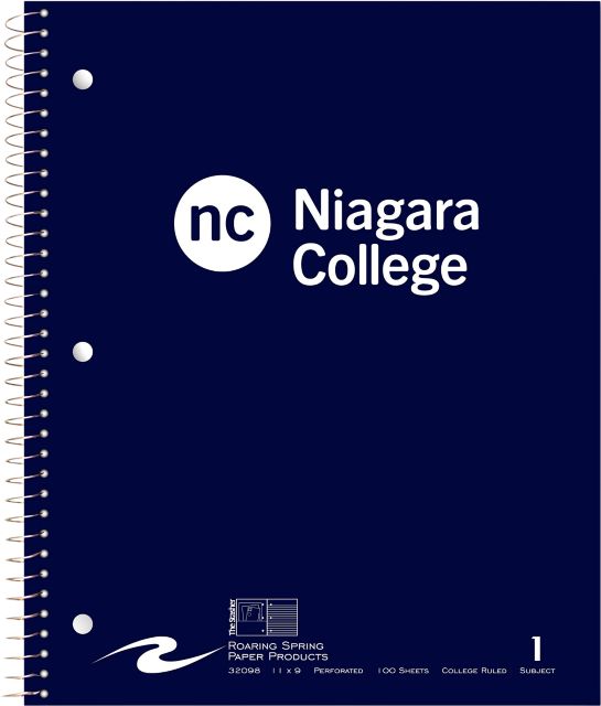 Niagara College - Welland 1 Subject 100 Sheet Notebook