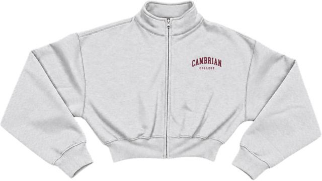 Cambrian College Women's Cropped Mockneck Full Zip