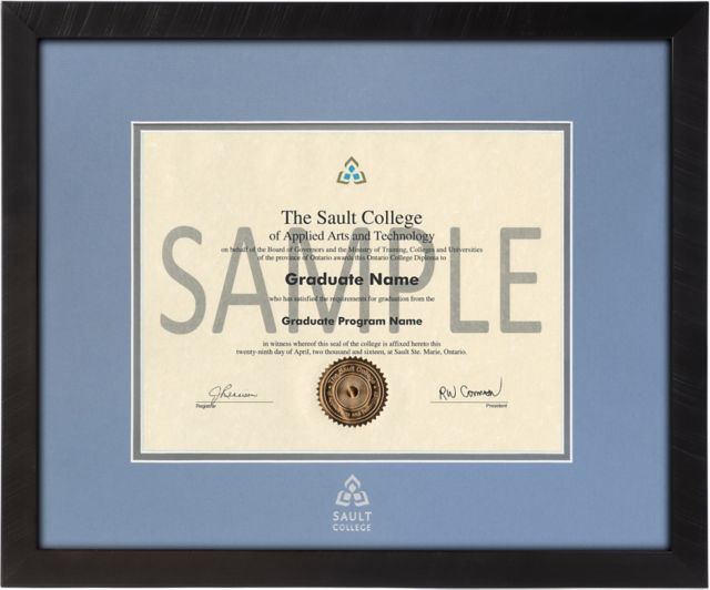 Sault College of Applied Arts & Technology 15'' x 18'' Florentine Diploma Frame