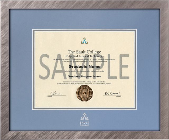 Sault College of Applied Arts & Technology 15'' x 18'' Florentine Diploma Frame