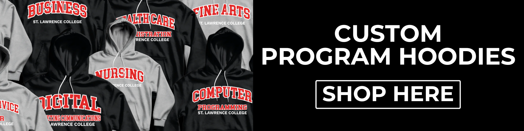 Custom Program Hoodies. Shop Now. 