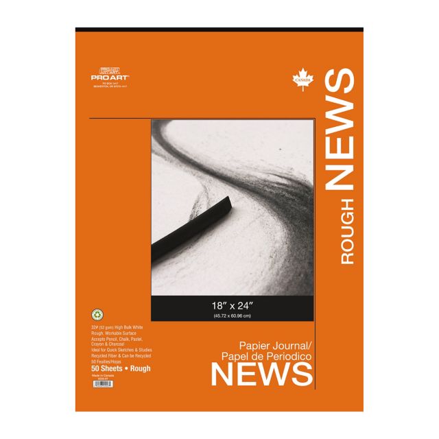 Strathmore 300 Series 18 x 24 Rough Tape Bound Newsprint Pad