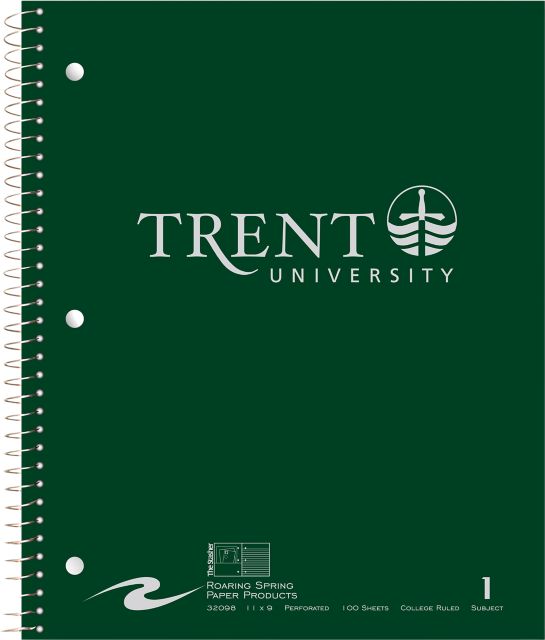 Trent University 1 Subject 100 Sheet Notebook