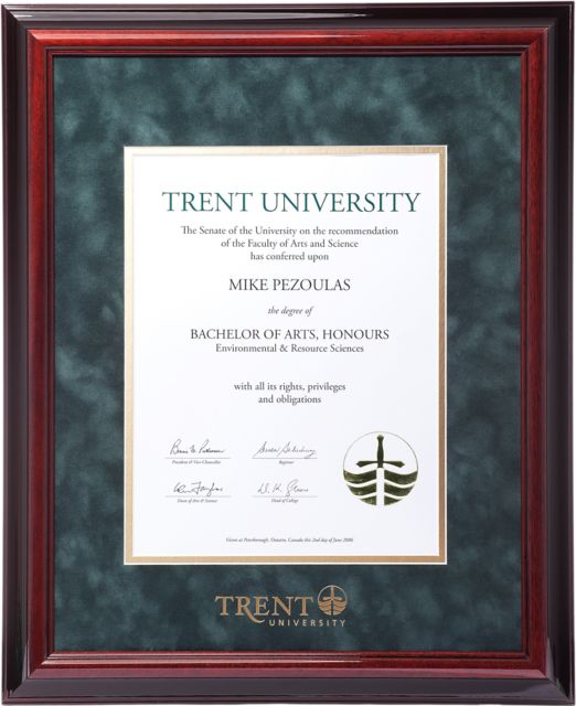 Trent University Executive Diploma Frame 15 x 19