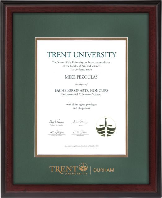 Trent University 15x19 Diploma Frame
