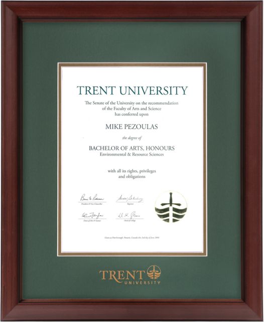 Trent University Studio Diploma Frame 15 x 19