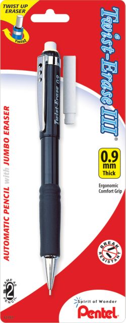 Twst-Erase Iii Mechanical Pencil .9mm Black