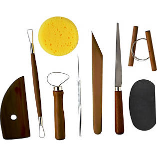 Art Advantage Tool Pottery Kit with Fettling Knife Stained