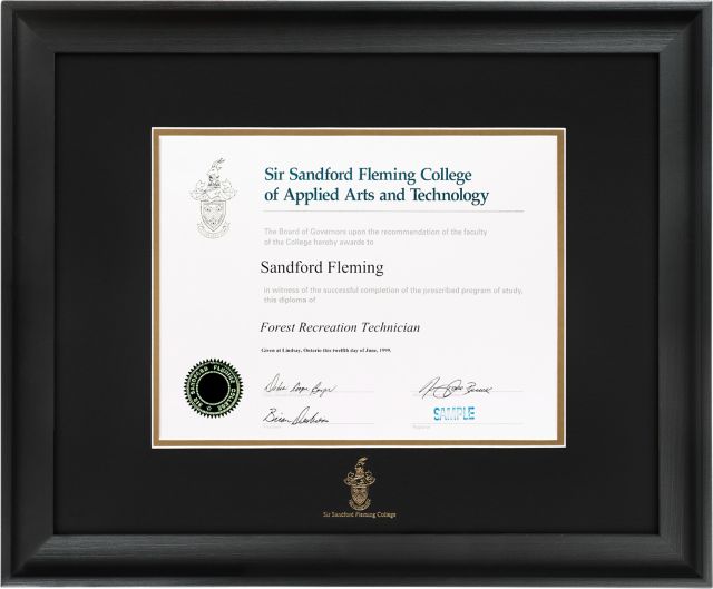 Fleming College 15x19 Covington Diploma Frame