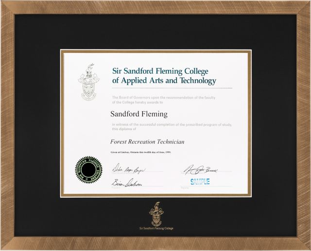 Fleming College 15x19 Diploma Frame