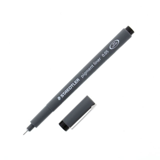 Pigma Micron Pen Set Of 6 Black-in Sizes 005 (.20Mm), 01 (.25Mm
