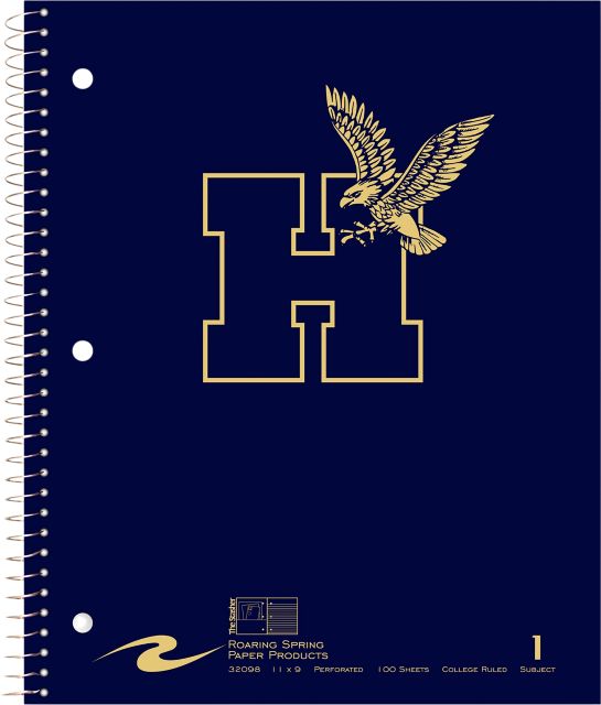 Humber Polytechnic Hawks 1 Subject 100 Sheet Notebook