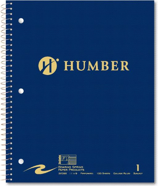 Humber Polytechnic 1 Subject Notebook