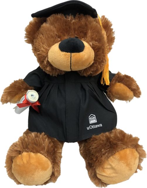 Ours en peluche diplômé Université d’Ottawa 50&nbsp;cm