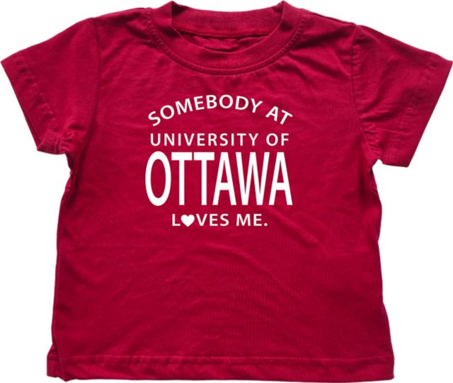T-shirt à manches courtes pour bébé Université d’Ottawa