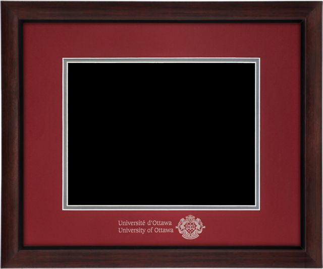 Cadre pour diplôme Brentwood à double passe-partout Université d’Ottawa 38,1&nbsp;cm&nbsp;x 45,7&nbsp;cm