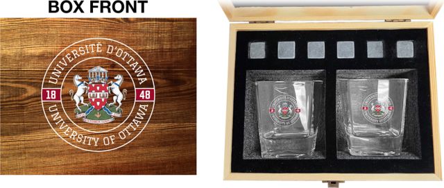 University of Ottawa Rocks Glass Set