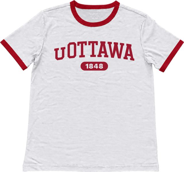 University of Ottawa Women's Ringer Short Sleeve T-Shirt