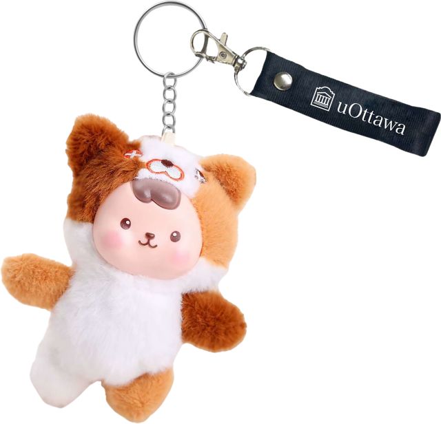 University of Ottawa Plush Keychain with Lanyard