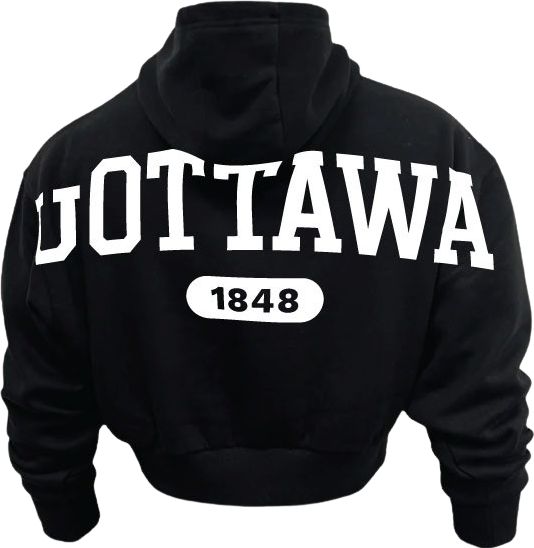 University of Ottawa Women's Cropped Hooded Sweatshirt