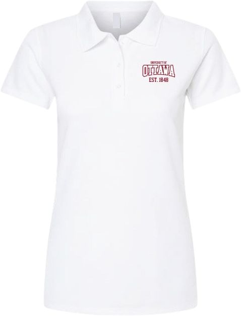 Polo en tissu doux pour femme Université d’Ottawa