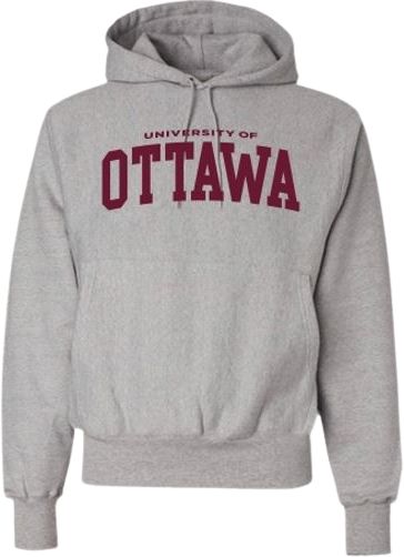 University of Ottawa Reverse Weave Hooded Sweatshirt