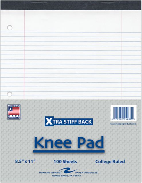 STIFF PAD 8.5x11.75 3HP WHITE