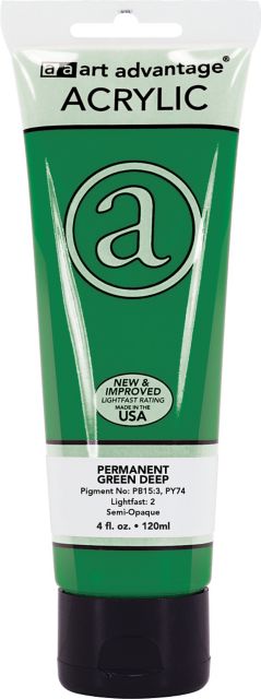Art Advantage Permanant Green Deep 4-ounce (120 ml) Acrylic Paint Tube