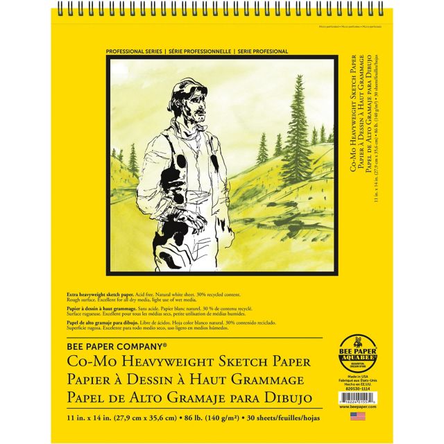Bee Paper 11x14 86-pound Co-Mo Sketch Double Bound Pad 30/Sheets
