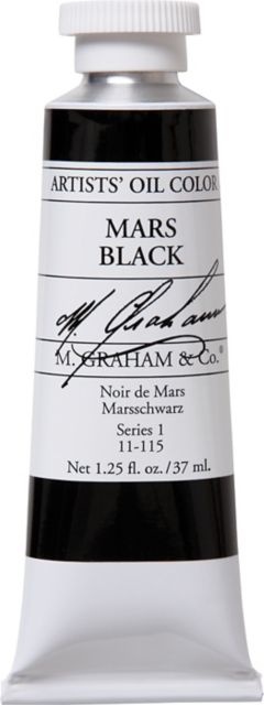 M. Graham Mars Black 1.25 oz. Artists Oil Color