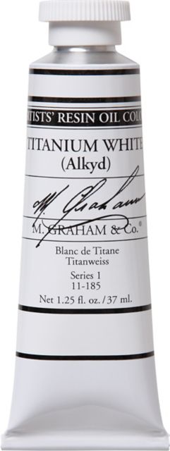 M Graham Artist Oil Paint Titanium White Rapid Dry 5oz Tube