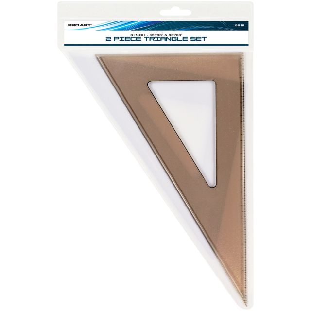 Pro Art 8-inch 45/90 and 30/60 Triangle 2-Piece Set