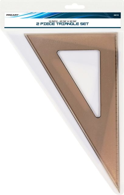 Pro Art 10-inch 45-degree/90-degree and 30-degree/60-degree Triangle 2-Piece Set