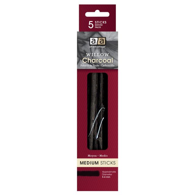 Art Advantage Medium Willow Charcoal 5 Stick Pack