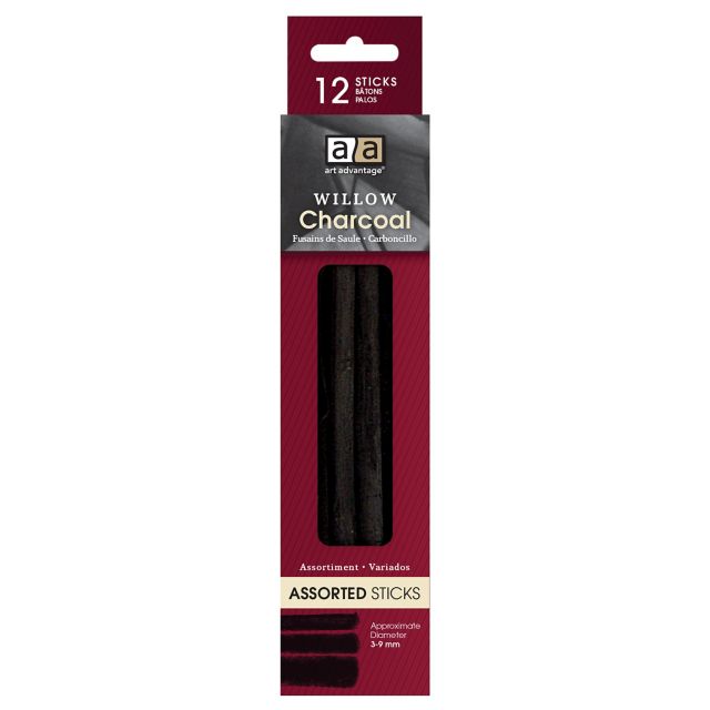 Art Advantage Assorted Willow Charcoal 12 Stick Pack