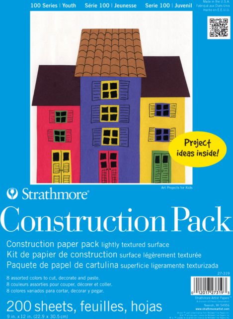 KIDS CONSTRUCTION PAPER PAD 9X12 200 SHEETS