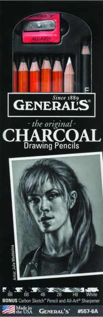 Charcoal Drawing Pencil 6 Ct Set
