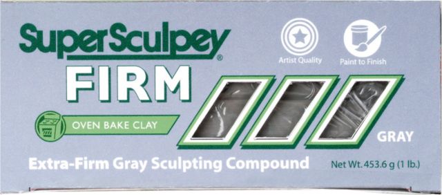 Super Sculpey Firm Clay 1 Pound Gray