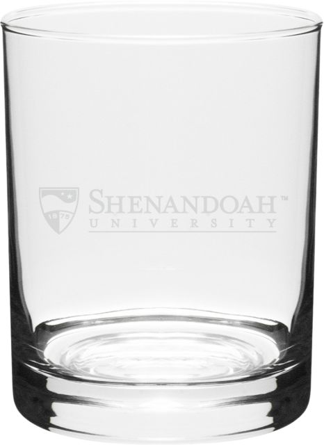 Shenandoah University 14 oz. Double Old Fashioned Glass