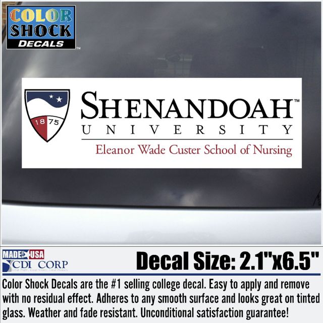 Shenandoah University Eleanor Wade Custer School of Nursing Decal