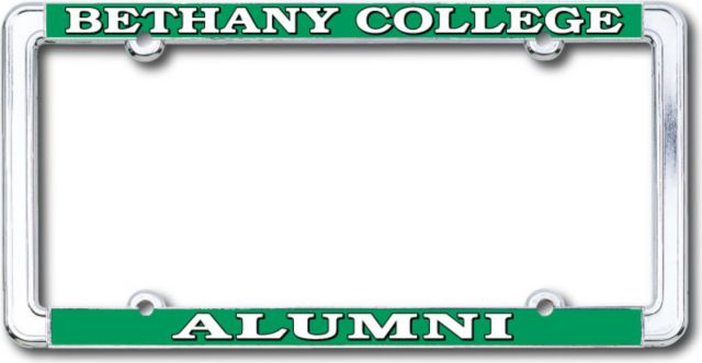 Bethany College Alumni Thin Dome License Plate Frame